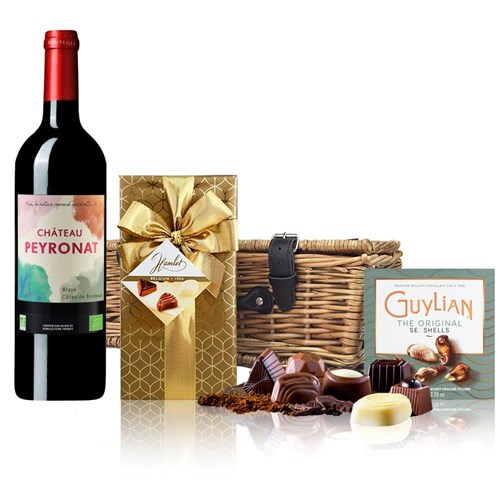 Chateau Peyronat Blaye Cotes de Bordeaux 75cl Red Wine And Chocolates Hamper